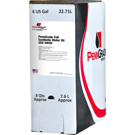 D-A LUBRICANT CO PennGrade Full Synthetic Motor Oil SAE 5W20 - 6 Gallon Bag-in-a-Box 62825